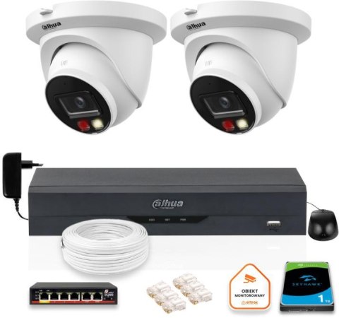 ZESTAW 2 Kamer IP Dahua 8mpx IPC-HDW2849TM-S-IL + DYSK 1TB ZESTAW 2 Kamer IP Dahua 8mpx IPC-HDW2849TM-S-IL + DYSK 1TB