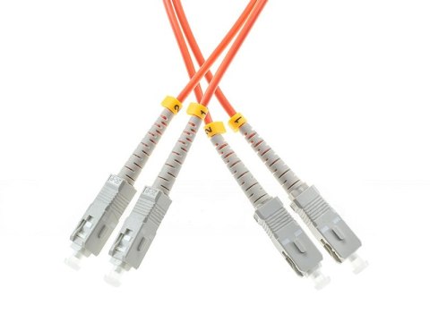 PATCHCORD ŚWIATŁOWODOWY MM SC/UPC-SC/UPC DUPLEX OM2 2m PATCHCORD ŚWIATŁOWODOWY MM SC/UPC-SC/UPC DUPLEX OM2 2m