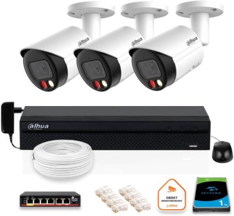 Zestaw monitoringu IP DAHUA 3x kamera IPC-HFW2849S-S-IL-0280B 8MPX Zestaw monitoringu IP DAHUA 3x kamera IPC-HFW2849S-S-IL-0280B 8MPX