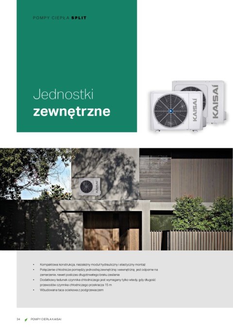 KAISAI Pompa ciepła Split 12kW KMK-160RY3/KHA-12RY3-B KAISAI Pompa ciepła Split 12kW KMK-160RY3/KHA-12RY3-B