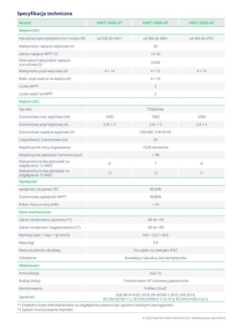 HOYMILES Mikroinwerter HMT-1600-4T 3F (4*540W) HOYMILES Mikroinwerter HMT-1600-4T 3F (4*540W)