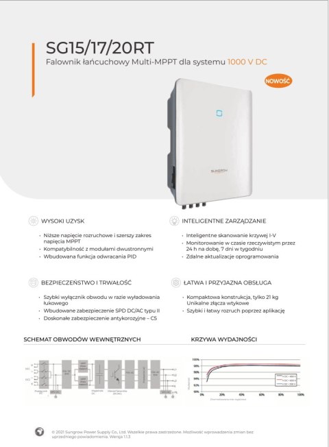 Sungrow SG15.0RT AFCI (WiFi, LAN, SPD typ II, DC switch, PID) Sungrow SG15.0RT AFCI (WiFi, LAN, SPD typ II, DC switch, PID)