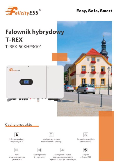 FelicityESS Inwerter hybrydowy T-REX-50KHP3G01 (wysokonapięciowy) FelicityESS Inwerter hybrydowy T-REX-50KHP3G01 (wysokonapięciowy)