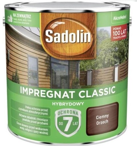SADOLIN IMPREGNAT CLASSIC HYBRYDOW 7 LAT ORZECH CIEMNY 0.75L SADOLIN IMPREGNAT CLASSIC HYBRYDOW 7 LAT ORZECH CIEMNY 0.75L
