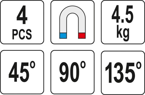 ZESTAW SPAWALNICZYCH KĄTOWNIKÓW MAGNETYCZNYCH MINI 4 SZT. ZESTAW SPAWALNICZYCH KĄTOWNIKÓW MAGNETYCZNYCH MINI 4 SZT.