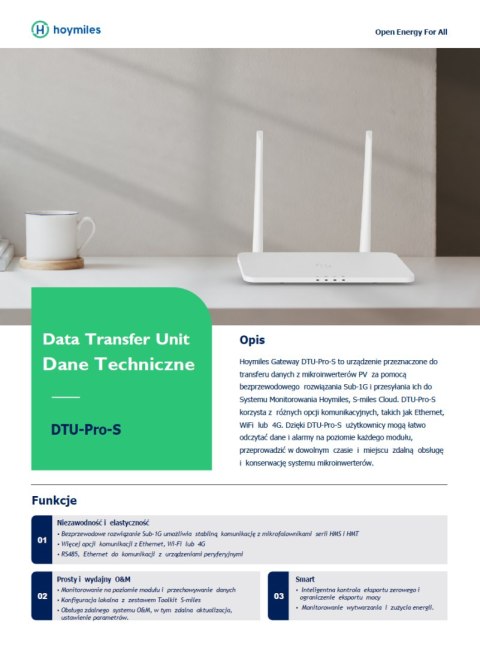 HOYMILES Moduł monitoringu DTU PRO-S WIFI HOYMILES Moduł monitoringu DTU PRO-S WIFI