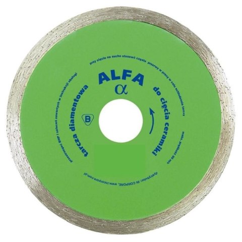TARCZA DIAMENTOWA GŁADKA DO GLAZURY ALFA 250MM TARCZA DIAMENTOWA GŁADKA DO GLAZURY ALFA 250MM