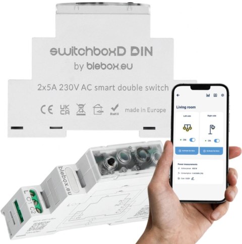 Moduł przekaźnikowy switchboxd din Blebox Moduł przekaźnikowy switchboxd din Blebox
