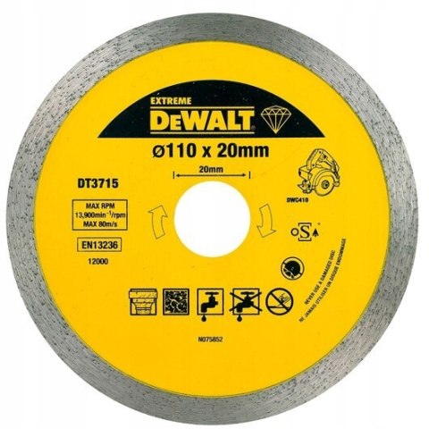 TARCZA DIAMENTOWA DO CIĘCIA PŁYTEK 110*20MM HARD TILE TARCZA DIAMENTOWA DO CIĘCIA PŁYTEK 110*20MM HARD TILE