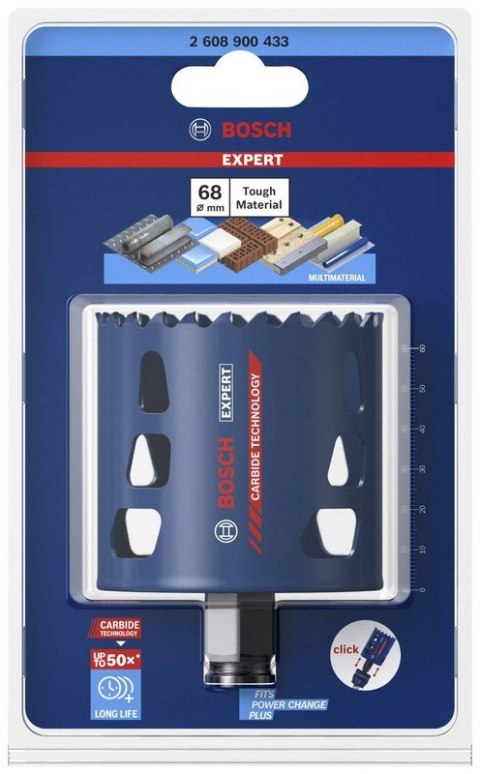 PIŁA OTWORNICA Z WĘGLIKÓW EXPERT TOUGH MATERIAL 68MM PIŁA OTWORNICA Z WĘGLIKÓW EXPERT TOUGH MATERIAL 68MM